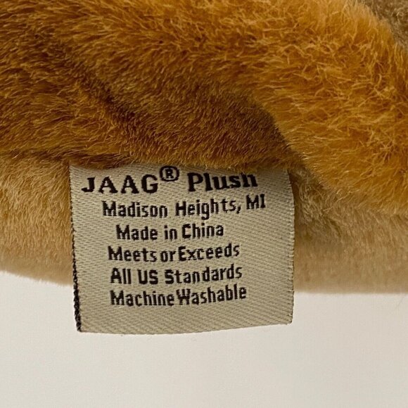 JAAG Plush 3D Cat Kitten Pillow Stuffed Animal Toy 12" Square Brown White - Picture 7 of 7
